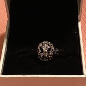 Fleur De Lis Charm with 12 CZ